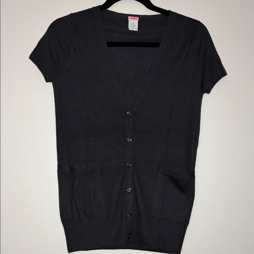 J Crew Cashmere Short Sleeve Light Cardigan